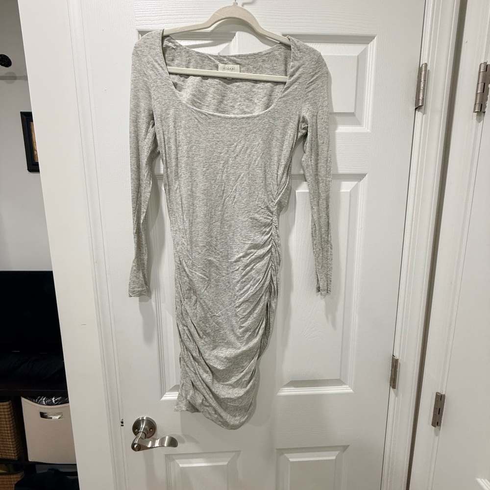Kookai heather grey long sleeve dress